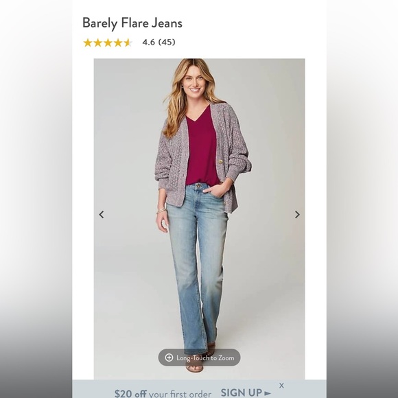 JJill Barely Flare jeans, misses 6, EUC - Picture 12 of 16